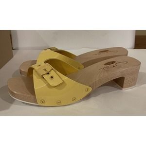 Dr. Scholl’s Original Mix Sandal By UO New With Box Yellow Classic Clog 70s 80s